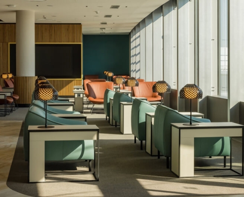 Beleuchtung Business Lounge, Vienna Airport by Peckal Agency, Flos Österreich